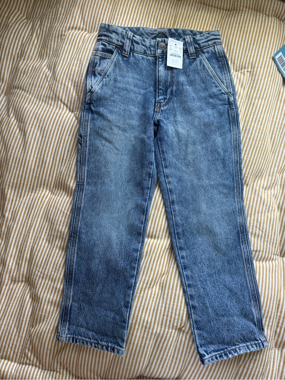 Crewcuts Medium Blue Denim Jeans with Contrast Stitching